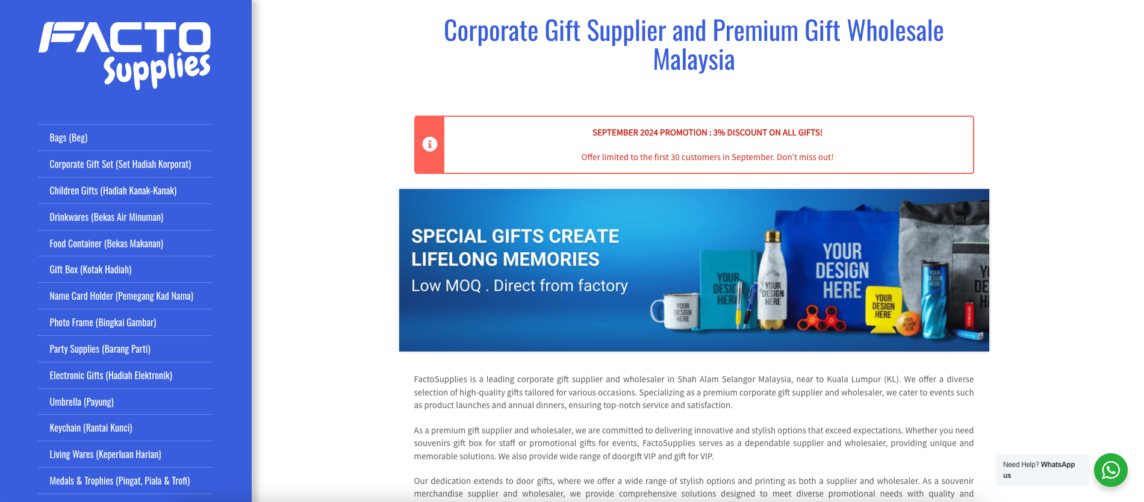 corporate gift premium gift souvenir merchandise custom printing logo branding cenderahati cenderamata hadiah kedai pembekal pemborong kilang supplier wholesale shop factory shah alam selangor malaysia factosupplies factohub